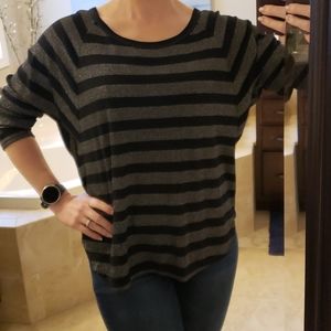 3/4 Sleeve Sparkle Stripe Top